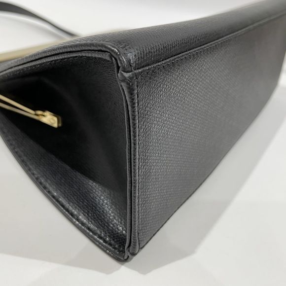 Saint Laurent Clasp Bag Logo Yves Black Shoulder - Picture 9 of 13